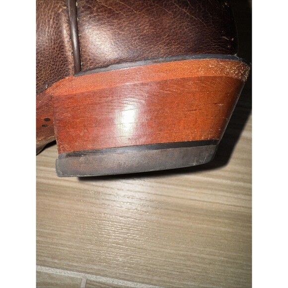 Justin cowboy boots mens 9 D Western Distressed Vintage Goat Leather main image 5